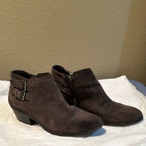 Sam Edelman Dark Grey Suede Ankle Boots
